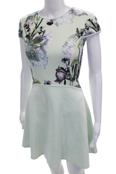Ted Baker London Women Fit & Flare Green Dress Size 1
