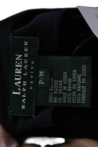 Lauren Ralph Lauren Womens Maxi Dress Black VNeck 3/4 Slv Size PM