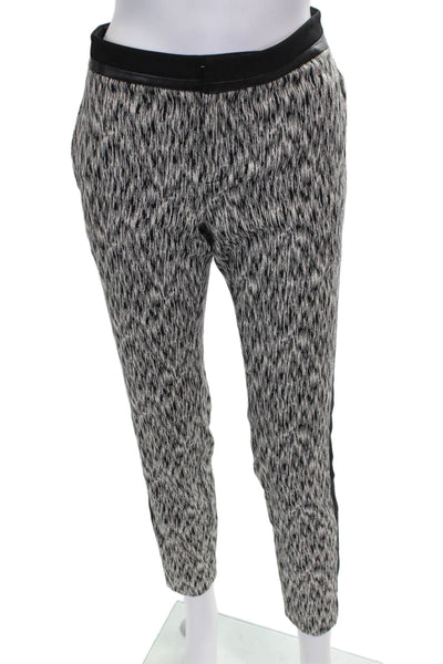 Rebecca Taylor Women Dress Pants Multicolor Geometric Cotton Zip Size 6