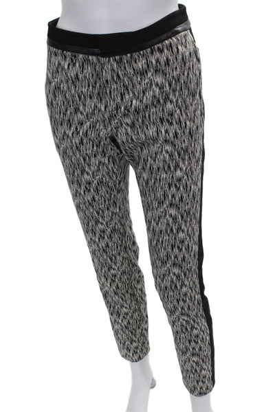 Rebecca Taylor Women Dress Pants Multicolor Geometric Cotton Zip Size 6