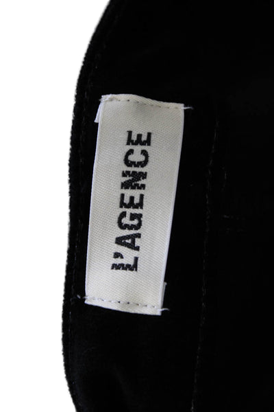 L'Agence Womens Skinny Black Cotton Blend Pants Size 30