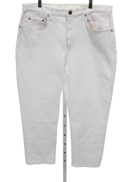 Rag & Bone Mens Straight Jeans White Cotton Button Fly Size 34