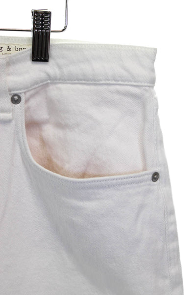 Rag & Bone Mens Straight Jeans White Cotton Button Fly Size 34