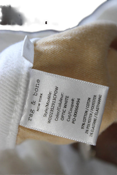Rag & Bone Mens Straight Jeans White Cotton Button Fly Size 34