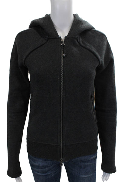 Lululemon Womens Gray Track Jacket Zip Closure Size 4