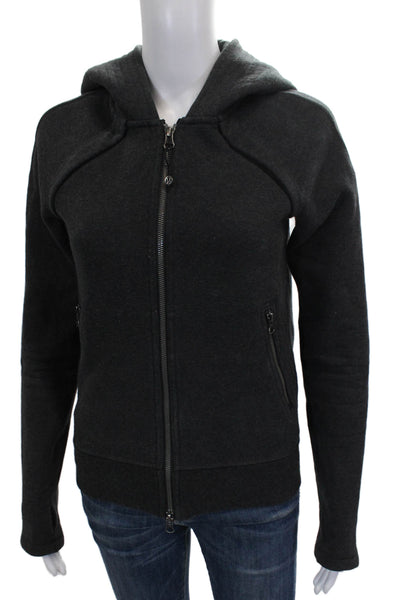 Lululemon Womens Gray Track Jacket Zip Closure Size 4