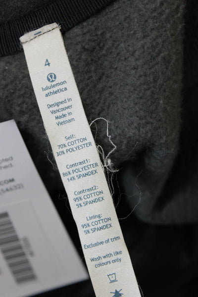 Lululemon Womens Gray Track Jacket Zip Closure Size 4