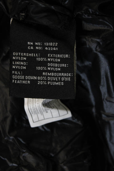 SAM New York Women Puffer Jacket Black Nylon Long Sleeve Zip Size XS
