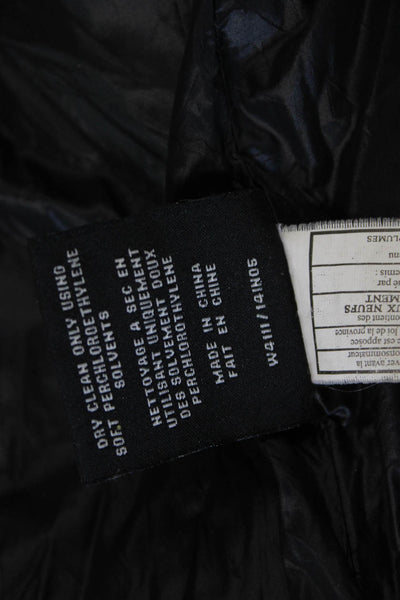 SAM New York Women Puffer Jacket Black Long Sleeve Zip Polyester Size S