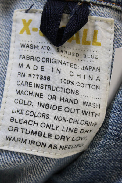 J Crew Womens Blue Cotton Basic Jacket Button Long Sleeve Size XS