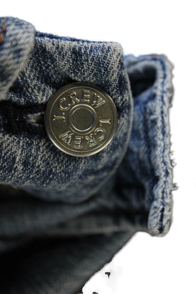 J Crew Womens Blue Cotton Basic Jacket Button Long Sleeve Size XS