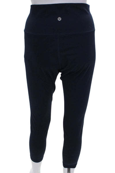 Lululemon Womens Capri Leggings Blue Nylon Size 12