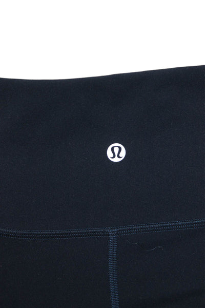 Lululemon Womens Capri Leggings Blue Nylon Size 12