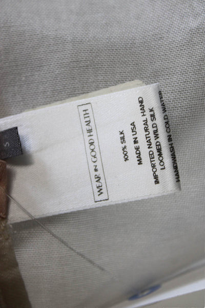 Wear In Good Health Womens Silk Full Slip White Scoop Neck Sleeveless Size S