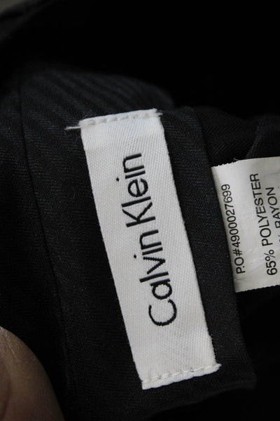 Calvin Klein Mens Dress Pants Black Polyester Size 34