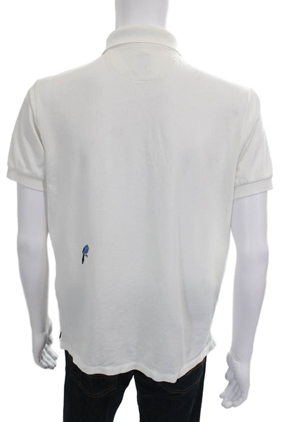 Paul Smith Mens Short Sleeves Rugby Shirt White Cotton Size Small