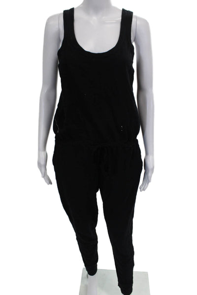 Wilt Women Sleeveless Black Jumpsuit Scoop Neck Cotton Pullover Size S