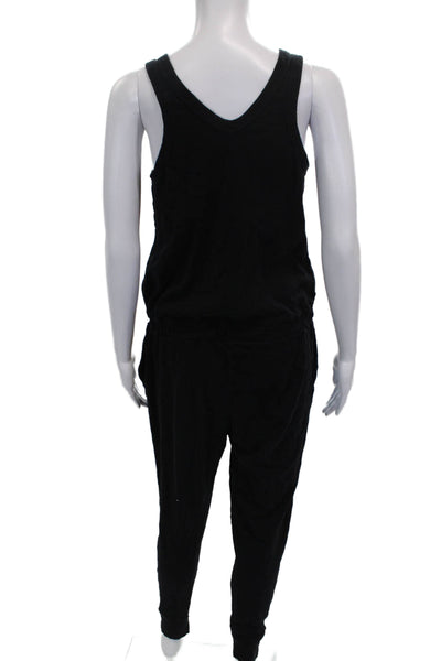Wilt Women Sleeveless Black Jumpsuit Scoop Neck Cotton Pullover Size S