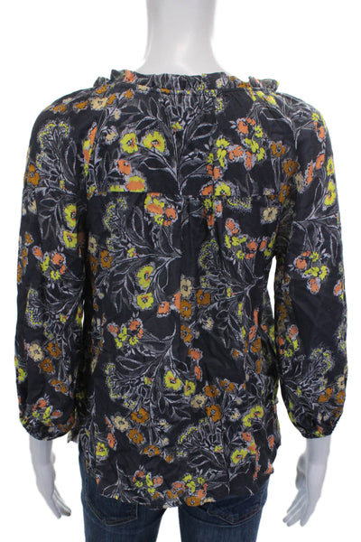 Velvet by Graham & Spencer Women Basic Floral Viscose 3/4 Sleeve Blouse Size XS