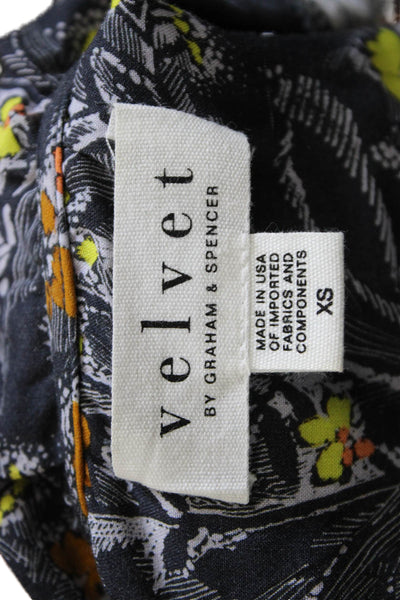Velvet by Graham & Spencer Women Basic Floral Viscose 3/4 Sleeve Blouse Size XS