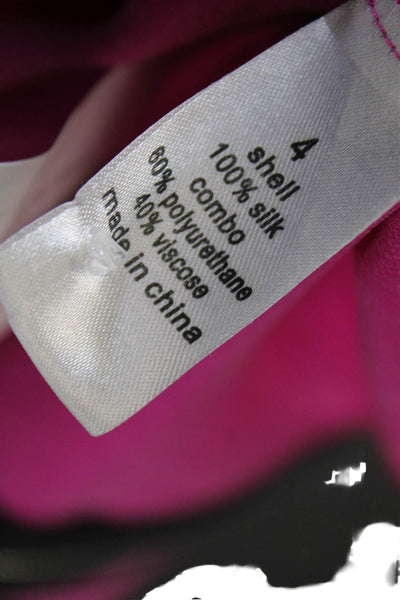 Cut25 by Yigal Azrouel Womens Silk Cowl Neck Sleeveless Tank Pink Zip Size 4