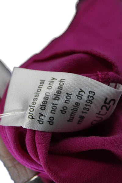 Cut25 by Yigal Azrouel Womens Silk Cowl Neck Sleeveless Tank Pink Zip Size 4