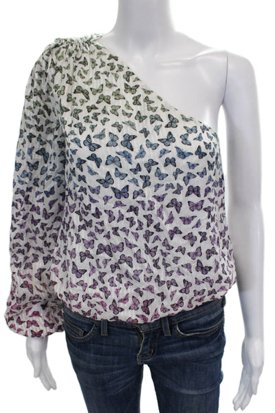 Cami NYC Women One-Shoulder Long Sleeve Butterfly Blouse Size XS