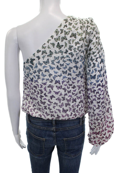 Cami NYC Women One-Shoulder Long Sleeve Butterfly Blouse Size XS