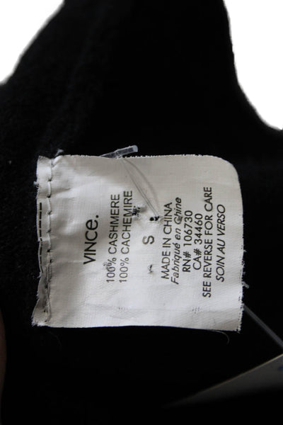 Vince Womens Cashmere V Neck Cardigan Black 3/4 Sleeve Size S