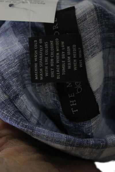 The Men's Store at Bloomingdale's Mens Plaid Button Down Shirt Blue Size Large