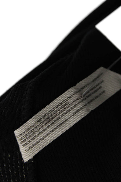 Intimately Free People Women Bodysuit Black Rayon Long Sleeve Size S