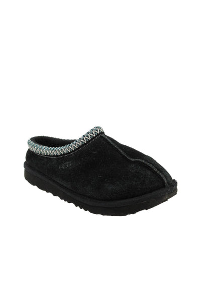 Ugg Unisex Kids Sheepskin Slip On Slippers Black Size 4