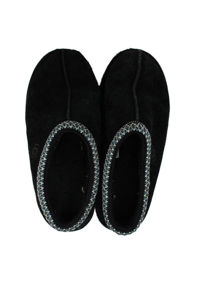 Ugg Unisex Kids Sheepskin Slip On Slippers Black Size 4