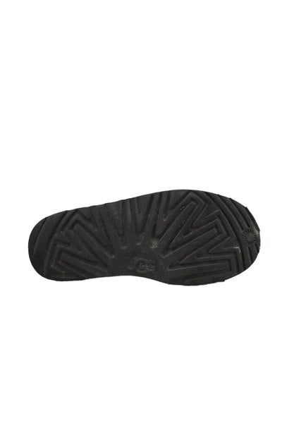 Ugg Unisex Kids Sheepskin Slip On Slippers Black Size 4