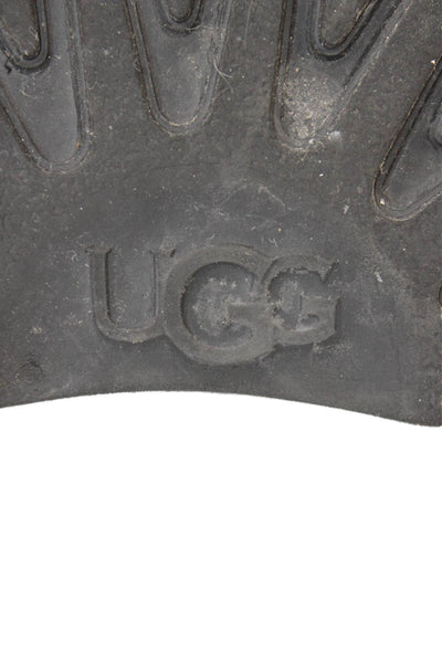 Ugg Unisex Kids Sheepskin Slip On Slippers Black Size 4