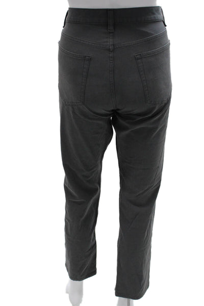 Theory Mens Chino Pants Gray Cotton Button Closure Size 32