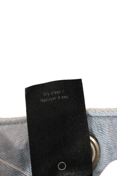 Rag & Bone Womens Hot Pants Blue Cotton Button Size 28