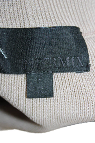 Intermix Womens Beige Halter Sleeveless Basic Tank Polyester Petite Size S