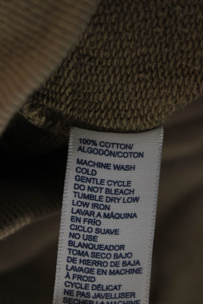 Rebecca Minkoff Womens Pullover Sweatshirt Beige Cotton Crew Long Sleeve Size S