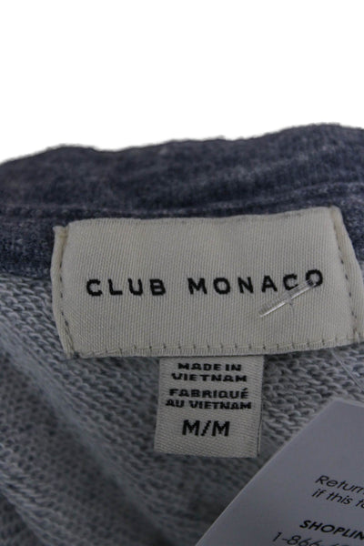 Club Monaco Womens Pullover Sweatshirt Blue Cotton Crew Neck Long Sleeve Size M