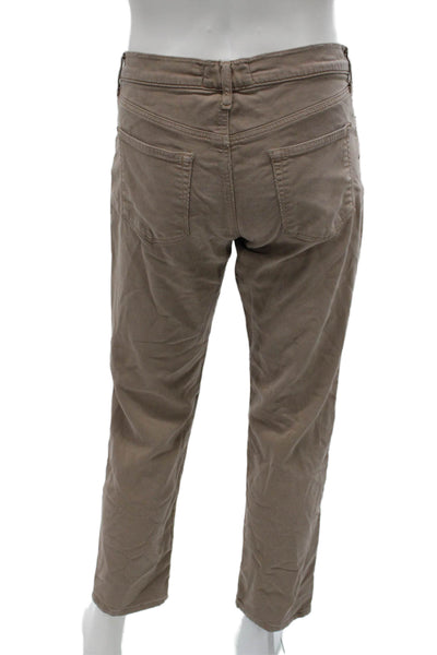 J Brand Womens Straight Jeans Beige Cotton Blend Button Inseam 30 Size 32