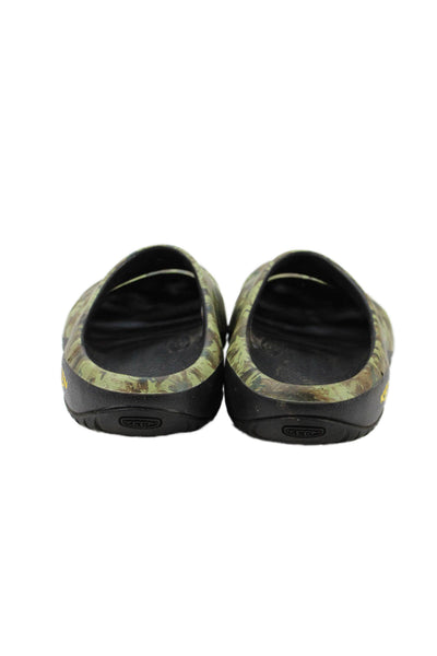 Keen Mens Yogui Arts Slide On Clogs Shoes Camouflage Green Brown Size 7
