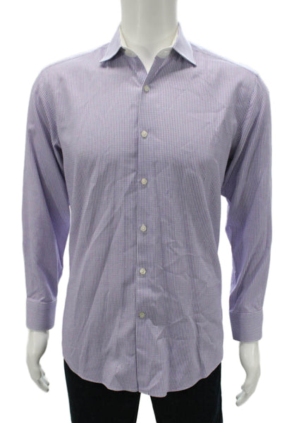 Tailorbyrd Cotton Long Sleeve Button Up Shirt Purple Size 15.5/32/33