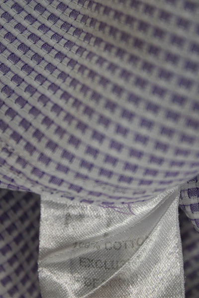 Tailorbyrd Cotton Long Sleeve Button Up Shirt Purple Size 15.5/32/33