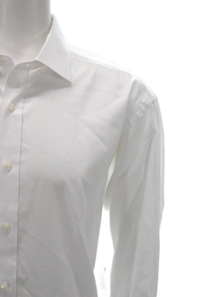 Saks Fifth Avenue Cotton Long Sleeve Button Up Shirt White Size 16.5 34/35
