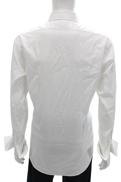 Saks Fifth Avenue Cotton Long Sleeve Button Up Shirt White Size 16.5 34/35