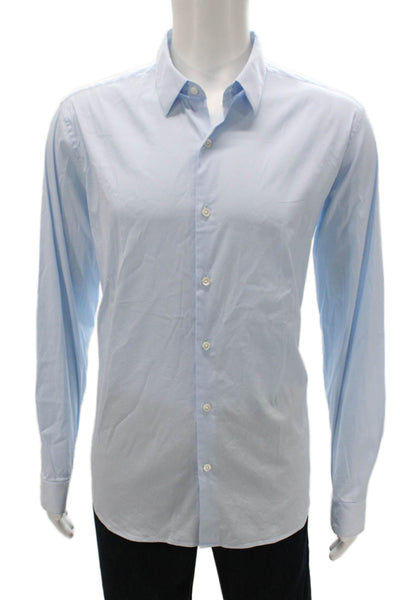 Theory Mens Blue Cotton Long Sleeve Button-Up Shirt Size XL