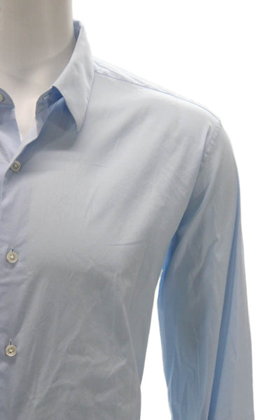 Theory Mens Blue Cotton Long Sleeve Button-Up Shirt Size XL