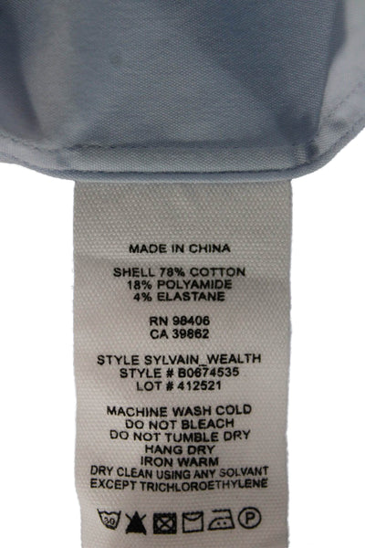 Theory Mens Blue Cotton Long Sleeve Button-Up Shirt Size XL