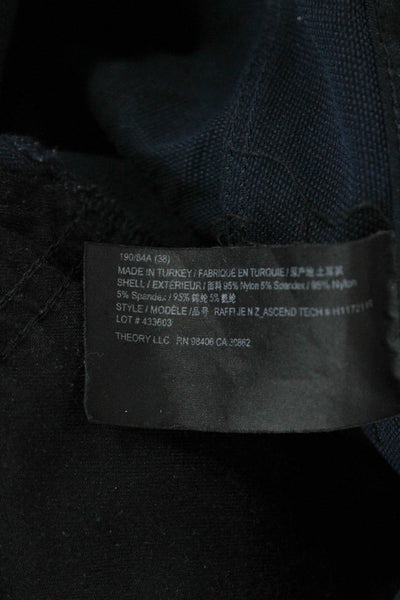 Theory Mens Cropped Nylon Pants Blue Button Closure Size 38